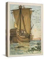 Columbus Sailing Through the Sargasso Sea-Andrew Melrose-Stretched Canvas