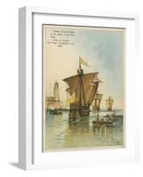 Columbus Setting Sail for the New World-Andrew Melrose-Framed Giclee Print