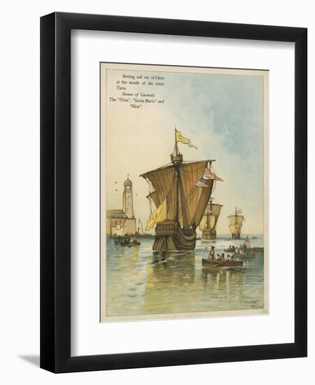 Columbus Setting Sail for the New World-Andrew Melrose-Framed Giclee Print