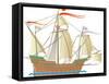 Columbus Ship Santa Maria-Vadymg-Framed Stretched Canvas