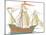 Columbus Ship Santa Maria-Vadymg-Mounted Art Print