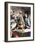 Columbus Showing a Map to Ferdinand and Isabella of Spain-null-Framed Giclee Print