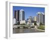 Columbus Skyline and Scioto River, Columbus, Ohio, United States of America, North America-Richard Cummins-Framed Photographic Print