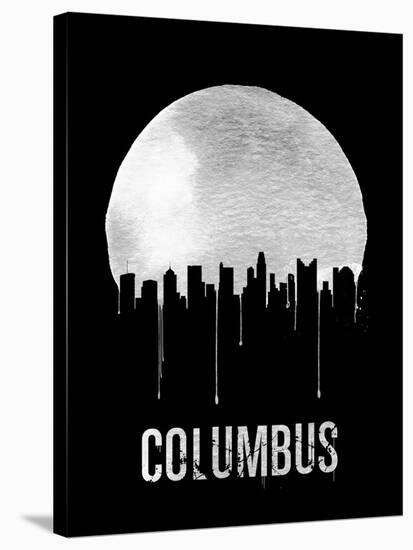 Columbus Skyline Black-null-Stretched Canvas