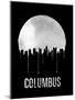 Columbus Skyline Black-null-Mounted Art Print