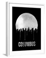 Columbus Skyline Black-null-Framed Art Print