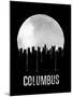 Columbus Skyline Black-null-Mounted Art Print