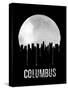 Columbus Skyline Black-null-Stretched Canvas