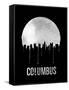 Columbus Skyline Black-null-Framed Stretched Canvas
