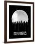 Columbus Skyline Black-null-Framed Art Print