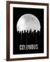 Columbus Skyline Black-null-Framed Art Print