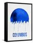 Columbus Skyline Blue-null-Framed Stretched Canvas