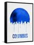 Columbus Skyline Blue-null-Framed Stretched Canvas