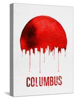 Columbus Skyline Red-null-Stretched Canvas