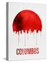 Columbus Skyline Red-null-Stretched Canvas