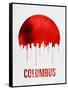 Columbus Skyline Red-null-Framed Stretched Canvas