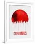 Columbus Skyline Red-null-Framed Art Print