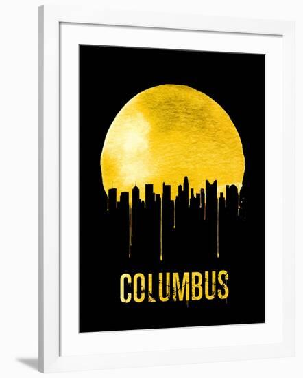 Columbus Skyline Yellow-null-Framed Art Print