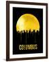 Columbus Skyline Yellow-null-Framed Art Print