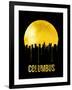 Columbus Skyline Yellow-null-Framed Art Print