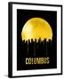 Columbus Skyline Yellow-null-Framed Art Print