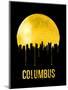 Columbus Skyline Yellow-null-Mounted Art Print