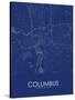 Columbus, United States of America Blue Map-null-Stretched Canvas