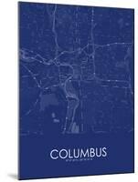 Columbus, United States of America Blue Map-null-Mounted Poster