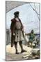 Columbus Watching for Land from the Deck of the Caravel Santa Maria, c.1492-null-Mounted Giclee Print