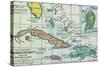 Columbus: West Indies Map-null-Stretched Canvas