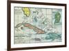 Columbus: West Indies Map-null-Framed Giclee Print