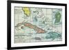 Columbus: West Indies Map-null-Framed Giclee Print