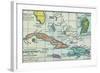 Columbus: West Indies Map-null-Framed Giclee Print