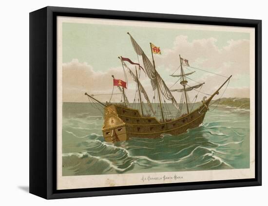 Columbuss Caravel Formerly the Marigalante-null-Framed Stretched Canvas