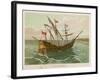 Columbuss Caravel Formerly the Marigalante-null-Framed Art Print