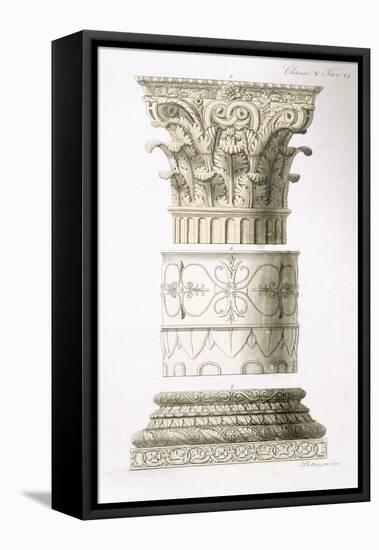 Column and Capital-null-Framed Stretched Canvas