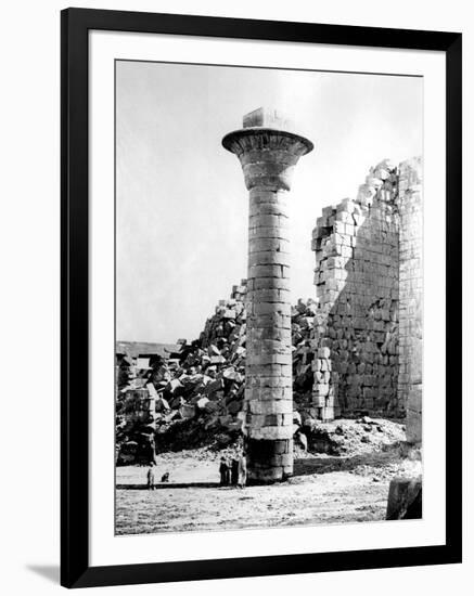 Column at Karnak, Egypt, 1863-1864-Emmanuel Rouge-Framed Premium Giclee Print