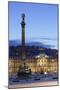 Column at Schlossplatz Square and Neues Schloss Castle-Markus Lange-Mounted Photographic Print