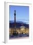 Column at Schlossplatz Square and Neues Schloss Castle-Markus Lange-Framed Photographic Print