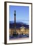 Column at Schlossplatz Square and Neues Schloss Castle-Markus Lange-Framed Photographic Print