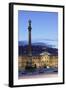 Column at Schlossplatz Square and Neues Schloss Castle-Markus Lange-Framed Photographic Print