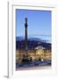 Column at Schlossplatz Square and Neues Schloss Castle-Markus Lange-Framed Photographic Print