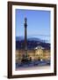 Column at Schlossplatz Square and Neues Schloss Castle-Markus Lange-Framed Photographic Print