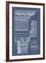 Column & Cornice Blueprint II-Vision Studio-Framed Art Print