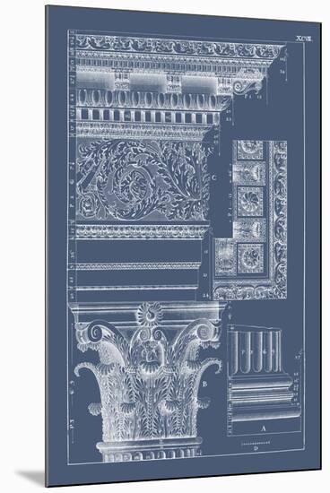 Column & Cornice Blueprint II-Vision Studio-Mounted Art Print