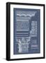Column & Cornice Blueprint II-Vision Studio-Framed Art Print