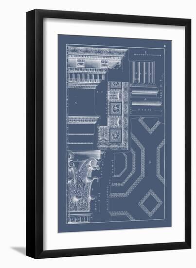 Column & Cornice Blueprint IV-Vision Studio-Framed Art Print