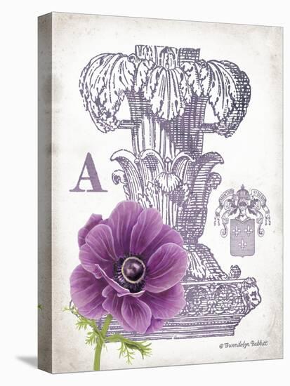 Column & Flower A-Gwendolyn Babbitt-Stretched Canvas