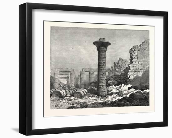 Column in the Great Court of Karnak, Egypt, 1879-null-Framed Giclee Print