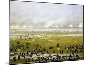Column of Argentine Forces Led by General Emilio Mitre, Launching Attack in Curupayty-Candido Lopez-Mounted Giclee Print